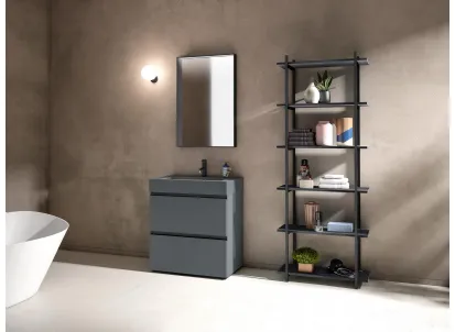 Mobile da Bagno a terra Gola Up 08 in Fenix NTM grigio bromo di Birex